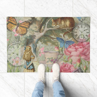 Alice Cheshire Cat Wonderland Tree Garden Doormat