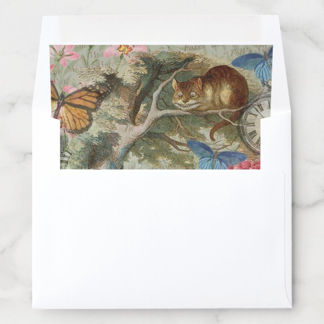 Alice Cheshire Cat Wonderland Tree Garden Envelope Liner (In Envelope)