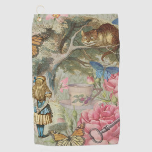 Alice Cheshire Cat Wonderland Tree Garden Golf Towel
