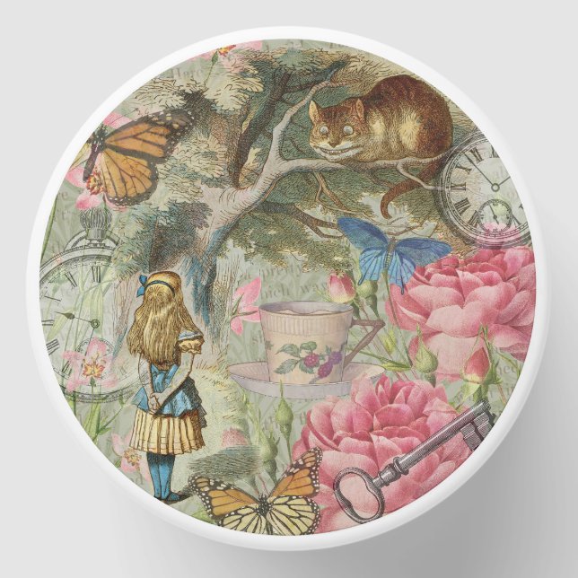Alice Cheshire Cat Wonderland Tree Garden Mini Candle Favors (Front)