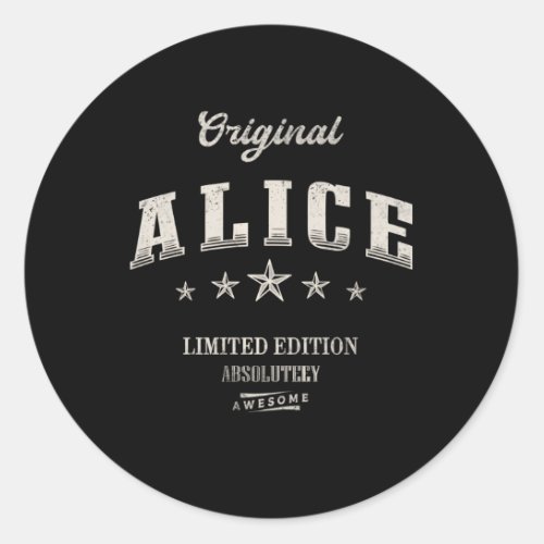 Alice Classic Round Sticker