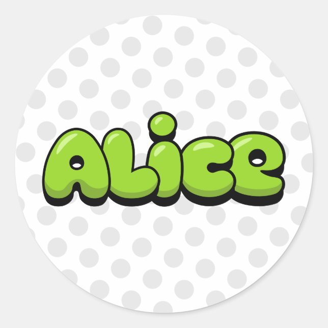 Alice Classic Round Sticker (Front)