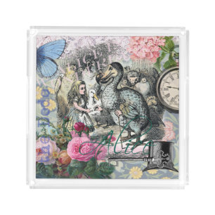 Alice Classic Wonderland Dodo Tenniel Art Acrylic Tray
