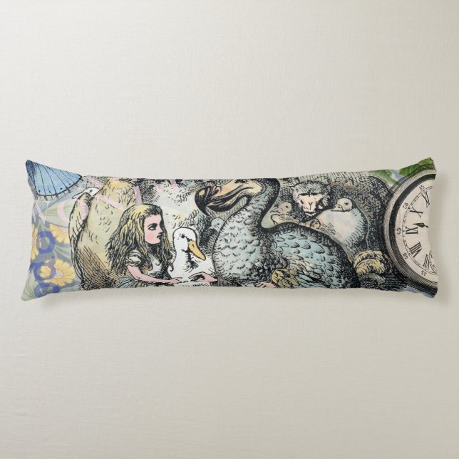 Alice Classic Wonderland Dodo Tenniel Art Body Pillow (Front)