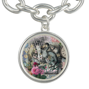 Alice Classic Wonderland Dodo Tenniel Art Charm Bracelet