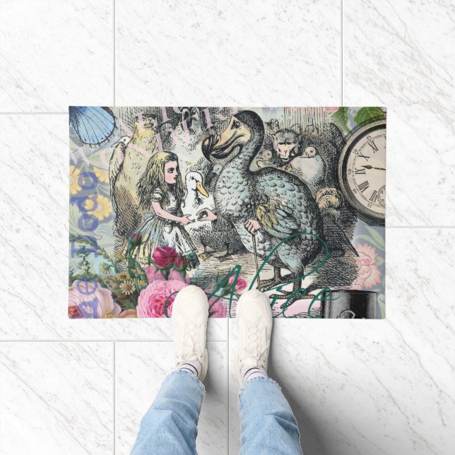 Alice Classic Wonderland Dodo Tenniel Art Doormat (Indoor)