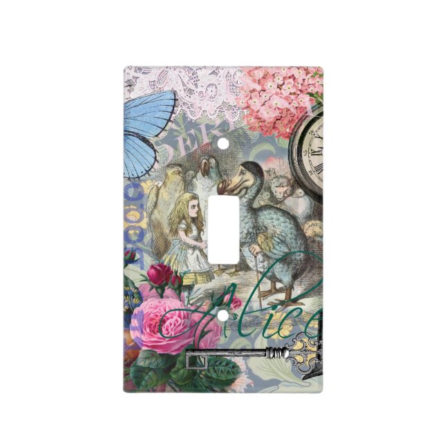 Alice Classic Wonderland Dodo Tenniel Art Light Switch Cover (Front)