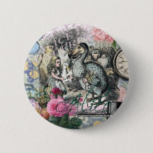 Alice Classic Wonderland Dodo Tenniel Art Pinback Button