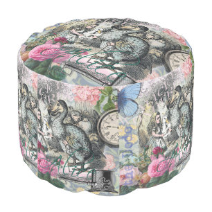 Alice Classic Wonderland Dodo Tenniel Art Pouf