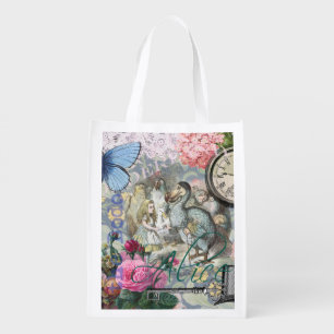 Alice Classic Wonderland Dodo Tenniel Art Reusable Grocery Bag