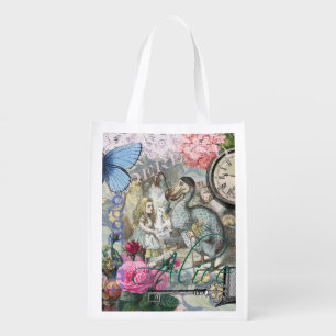 Alice Classic Wonderland Dodo Tenniel Art Reusable Grocery Bag