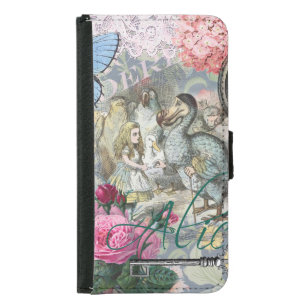 Alice Classic Wonderland Dodo Tenniel Art Wallet Phone Case For Samsung Galaxy S5
