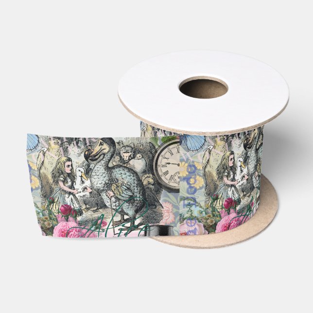 Alice Classic Wonderland Dodo Tenniel Art Satin Ribbon (Spool)