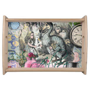Alice Classic Wonderland Dodo Tenniel Art Serving Tray