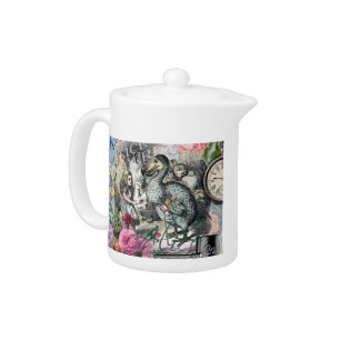 Alice Classic Wonderland Dodo Tenniel Art Teapot