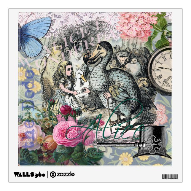Alice Classic Wonderland Dodo Tenniel Art Wall Decal (Front)