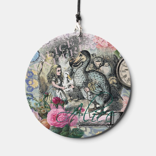 Alice Classic Wonderland Dodo Tenniel Art Wind Chime (Front)