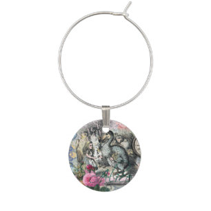 Alice Classic Wonderland Dodo Tenniel Art Wine Glass Charm