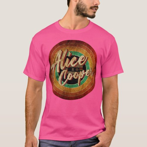 Alice Cooper Vintage Circle Art T_Shirt