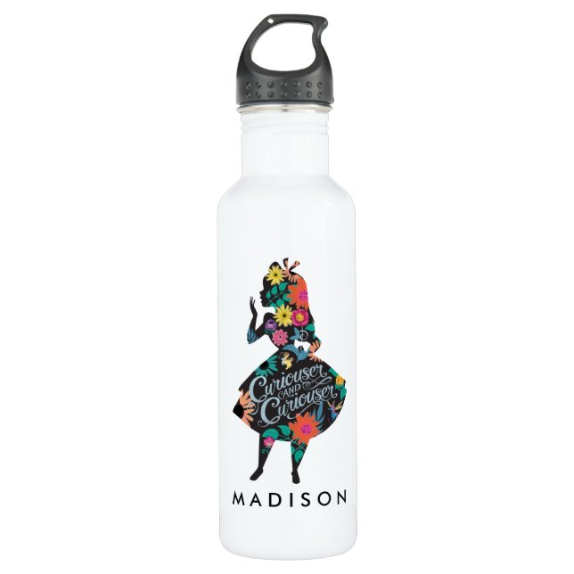 Alice | Curiouser and Curiouser Stainless Steel Water Bottle (Front)