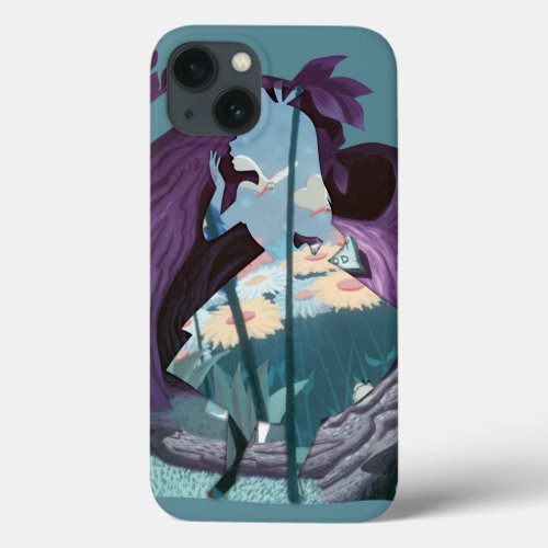 Alice Daisy Field Silhouette in Tulgey Woods iPhone 13 Case