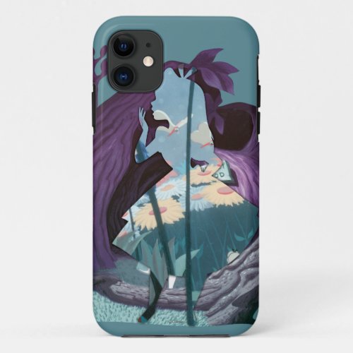 Alice Daisy Field Silhouette in Tulgey Woods iPhone 11 Case