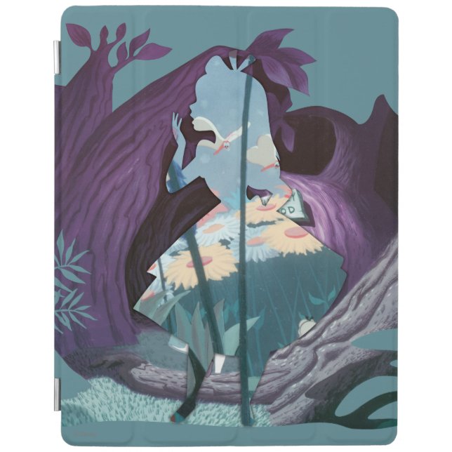 Alice Daisy Field Silhouette in Tulgey Woods iPad Smart Cover (Front)