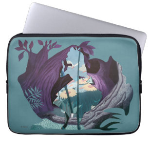 Alice Daisy Field Silhouette in Tulgey Woods Laptop Sleeve
