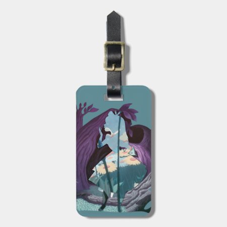 Alice Daisy Field Silhouette In Tulgey Woods Luggage Tag