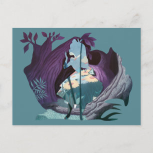 Alice Daisy Field Silhouette in Tulgey Woods Postcard