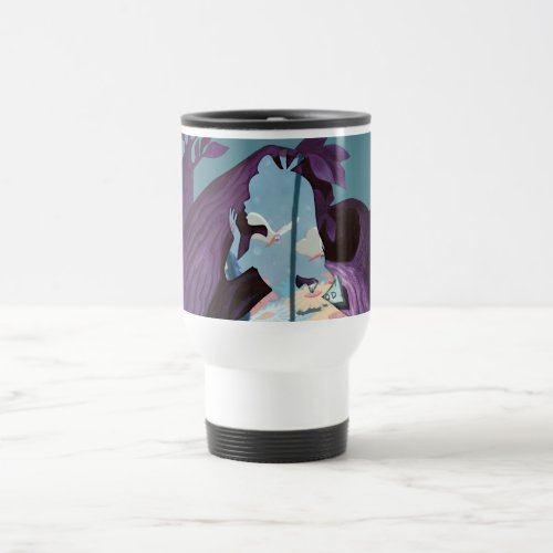 Alice Daisy Field Silhouette in Tulgey Woods Travel Mug