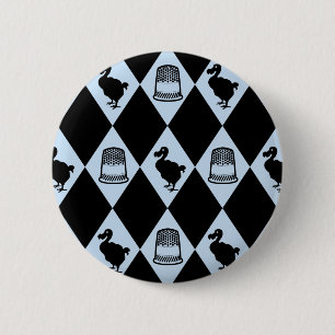 Alice Dodo and Thimble Pattern Button