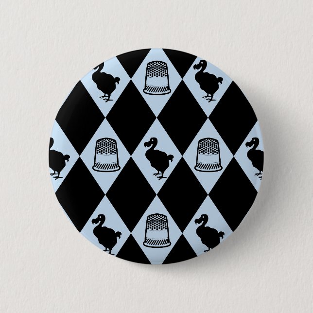 Alice Dodo and Thimble Pattern Button (Front)