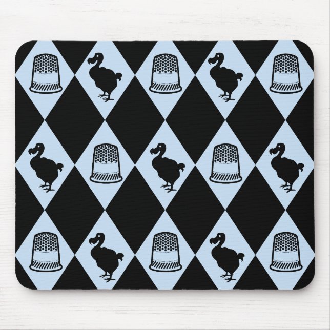 Alice Dodo and Thimble Pattern Mouse Pad (Front)