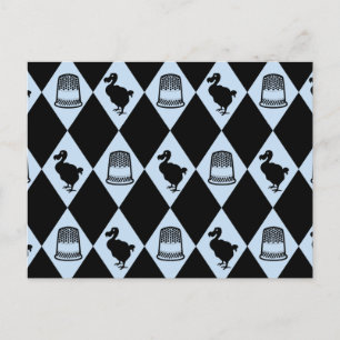Alice Dodo and Thimble Pattern Postcard