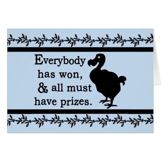 Alice Dodo Everybody Has Won Cards (Front Horizontal)