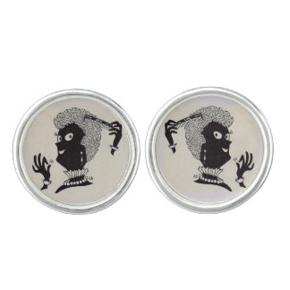 Alice doing her 'do cufflinks