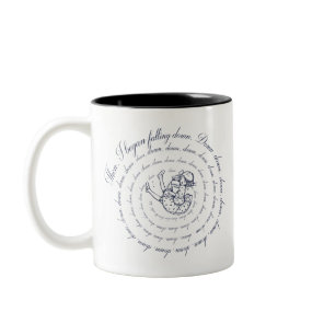 Alice Down The Rabbit Hole Two-Tone Coffee Mug
