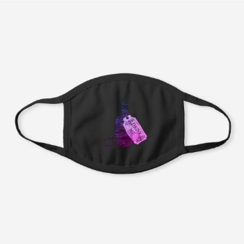 Alice Drink Me Bottle Black Cotton Face Mask by opheliasart at Zazzle
