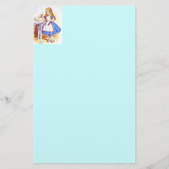 Alice Drinks Color Stationery (Front)