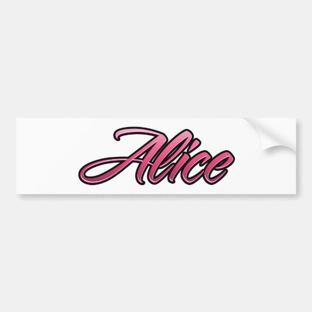 Alice faded pink Aufkleber Sticker (Front)