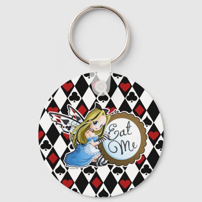 Alice Fairy-Eat Me Anime Keychain (Front)