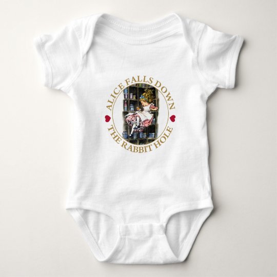 ALICE FALLS DOWN THE RABBIT HOLE BABY BODYSUIT