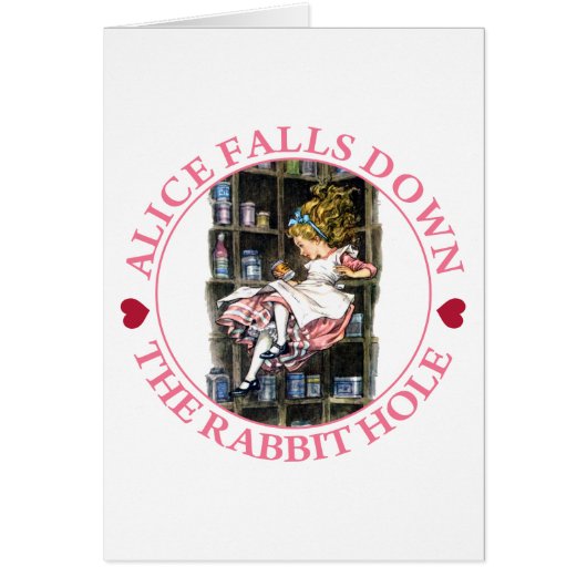 ALICE FALLS DOWN THE RABBIT HOLE CARDS (Front)