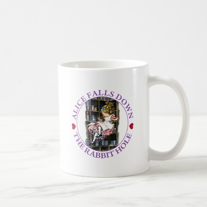 ALICE FALLS DOWN THE RABBIT HOLECOFFEE MUGS