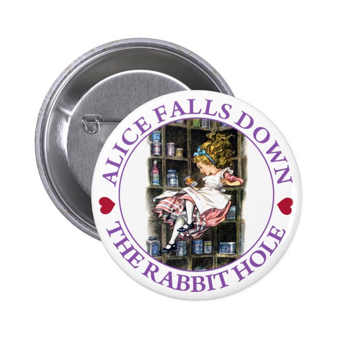 ALICE FALLS DOWN THE RABBIT HOLE PINS