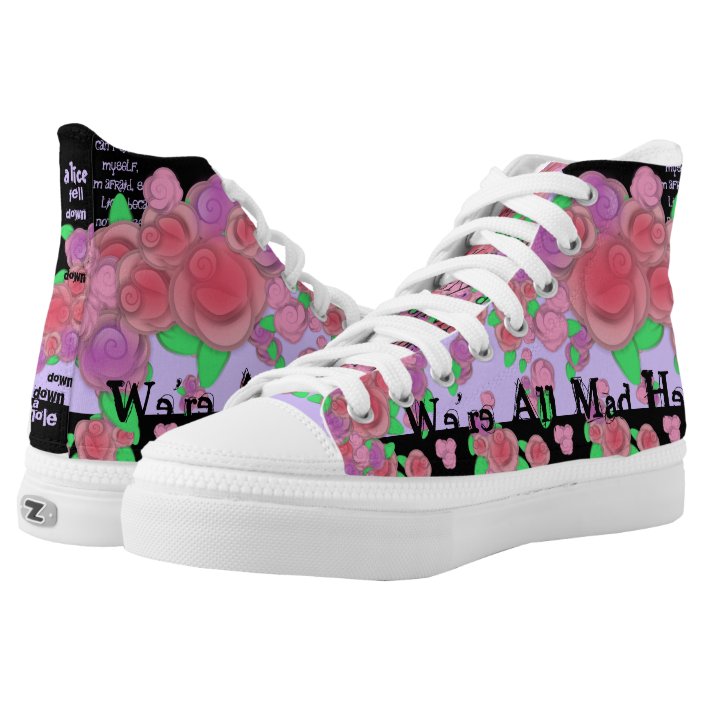 floral high top shoes