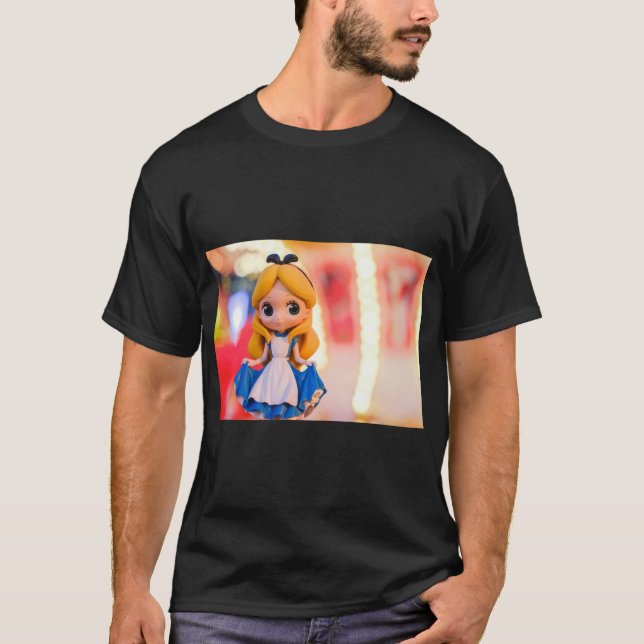 Alice Figurine Tee – Whimsical Charm (Front)