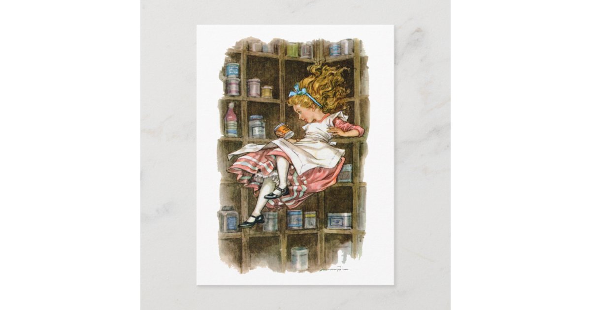 Alice and the Baby Pig, from Alice's Adventures in Wonderland --POSTCARD