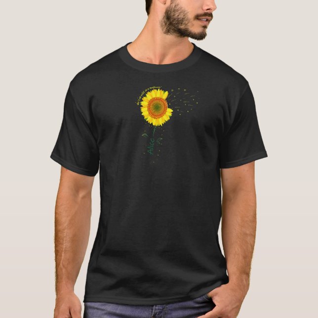 Alice  for women girl Alice Name Sunflower T-Shirt (Front)